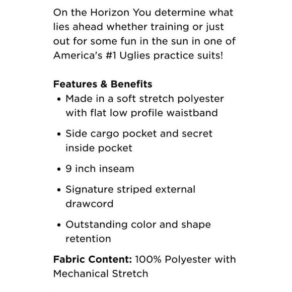 Uglies Board Short Mens M On The Horizon 9 Inch Cargo Pocket Swim 5036 - Picture 2 of 11